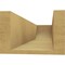 Ekena Millwork 6in. W x 4in. H x 20in. L Durham Woodgrain TimberThane Rafter Tail, Primed Tan RFTUR06X04X20DURRCPR - alternate 6